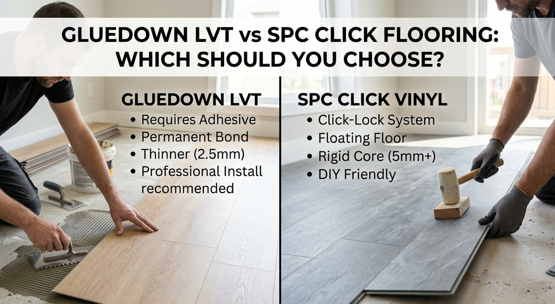 Click SPC vs. Glue Down LVT: Helping Trade Partners Choose the Right Installation Method